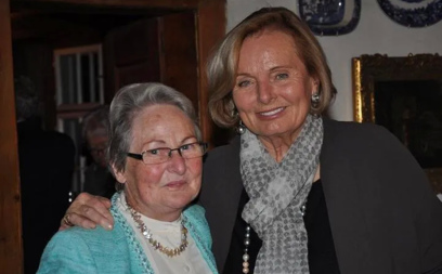 Ruth Maria Kubitschek (Schauspielerin) mit Annalise Trinkl (Familien-Miteigentümerin)