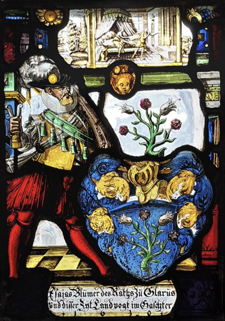 Mittelalterliche Wappenscheibe